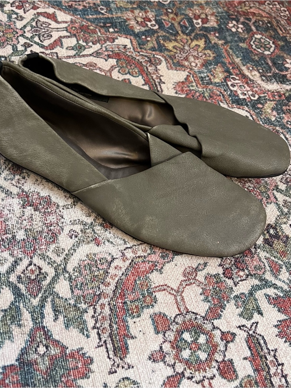 rag & bone Olive Twist-Front Leather Flats
